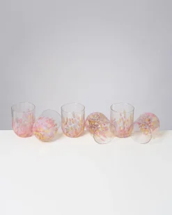 Cheap Motel a Miio Alegria 6er Set Glas Groß drops rosa sand