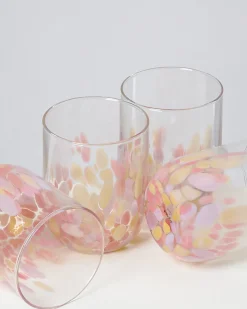 Fashion Motel a Miio Alegria Set Of 4 Glass Large drops pink sand