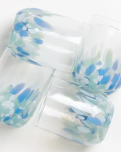Online Motel a Miio Alegria Set Of 4 Glass Large drops blue white