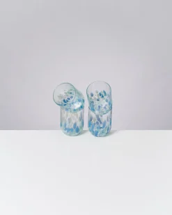 Online Motel a Miio Alegria Set Of 4 Glass Large drops blue white