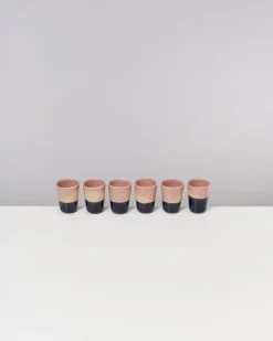 Outlet Motel a Miio Bica - Set Of 6 Espressocups pink navy cream