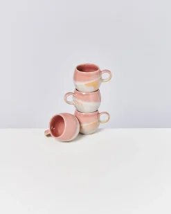 Best Motel a Miio Bica - Set Of 4 Mugs Small pink cream
