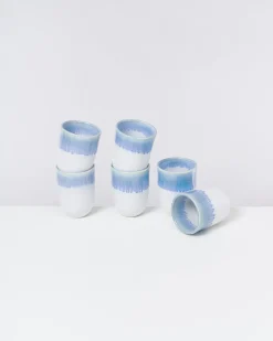 New Motel a Miio Copa Alto - Set Of 6 Cups Big Blue blau weiß