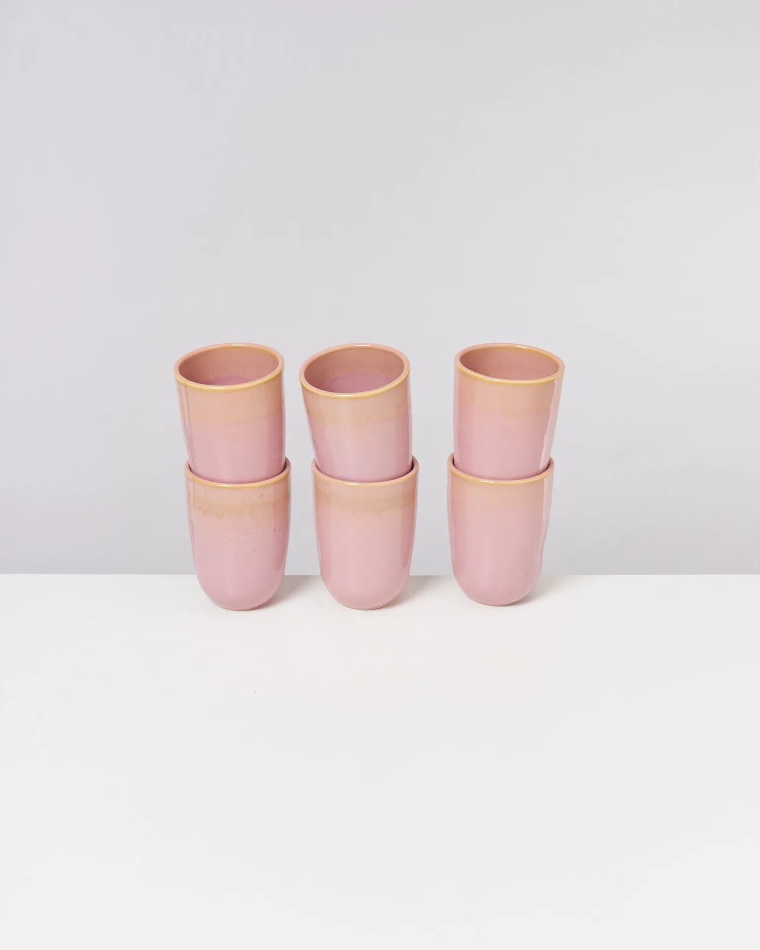 Hot Motel a Miio Copa Alto - Set Of 6 Cups Big Yellow Rose gelb rosé