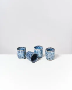 Online Motel a Miio Cordoama - Set Of 4 Cups Blue Speckled speckled blue