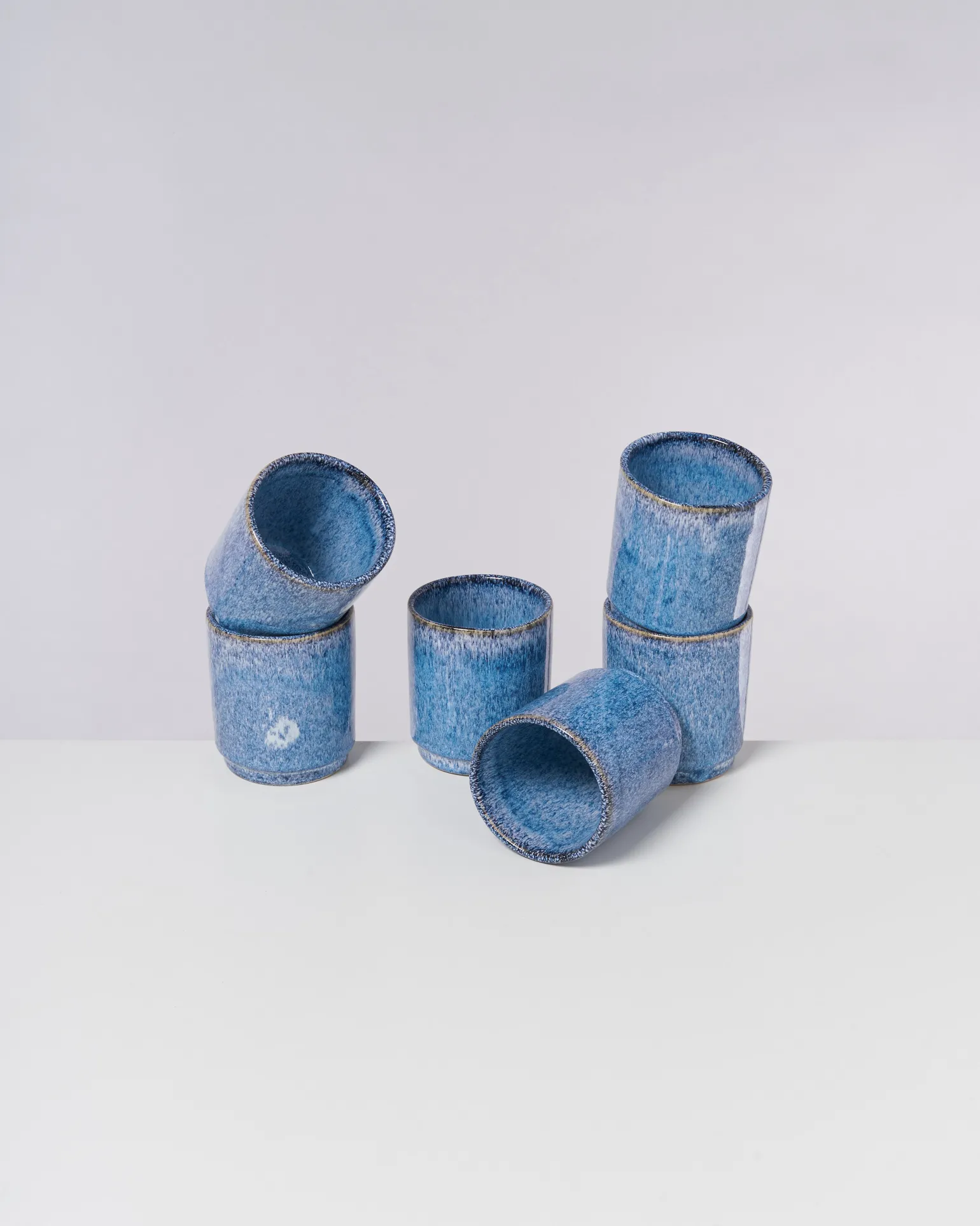 Online Motel a Miio Cordoama - Set Of 6 Cups Small Blue Speckled speckled blue