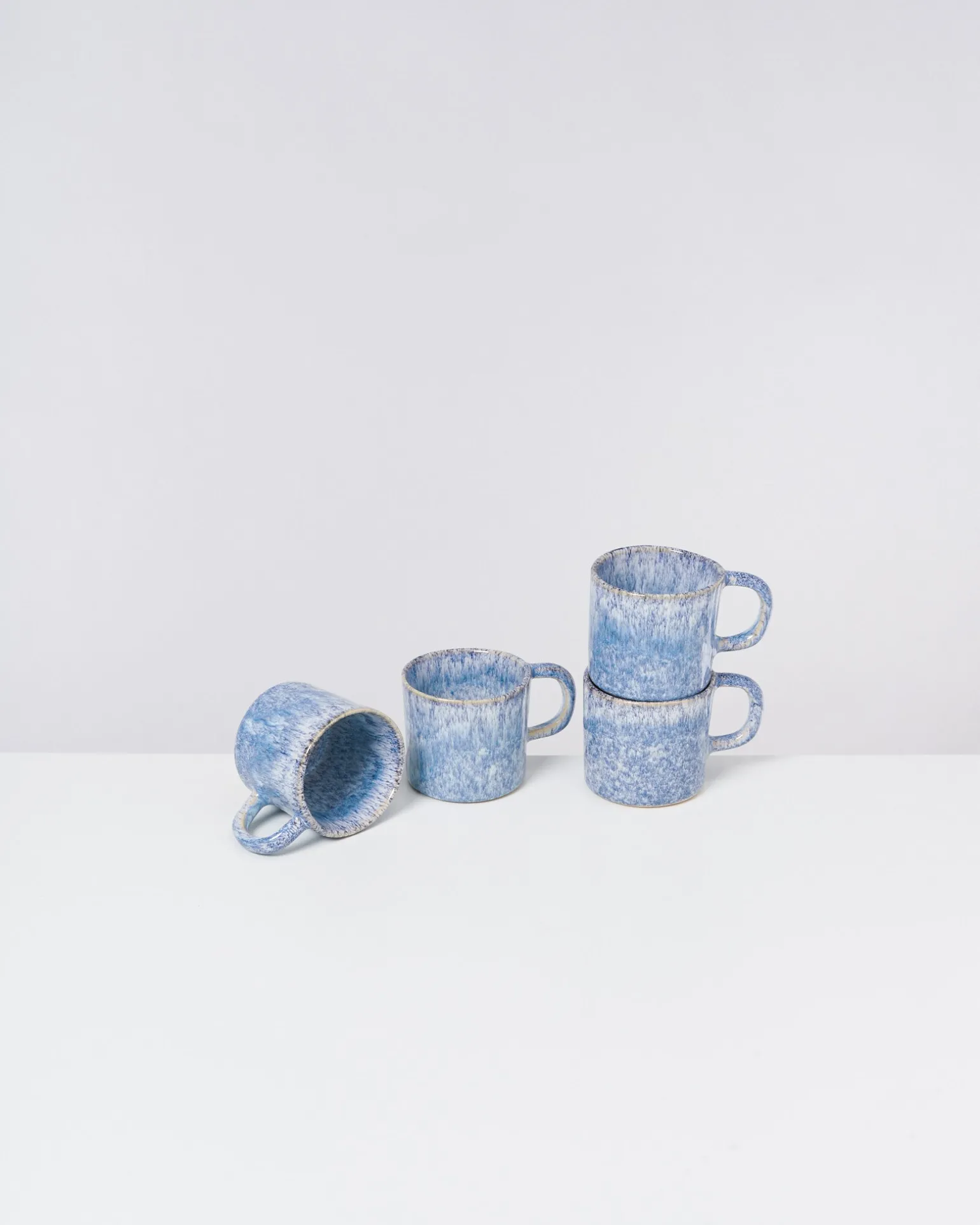 Store Motel a Miio Cordoama - Set Of 4 Mugs Small Blue Speckled speckled blue