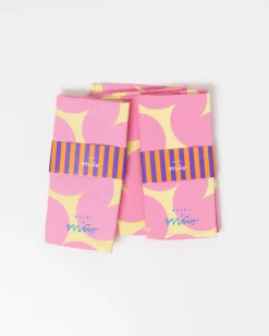 Sale Motel a Miio Dishtowel Pink Yellow rosa gelb
