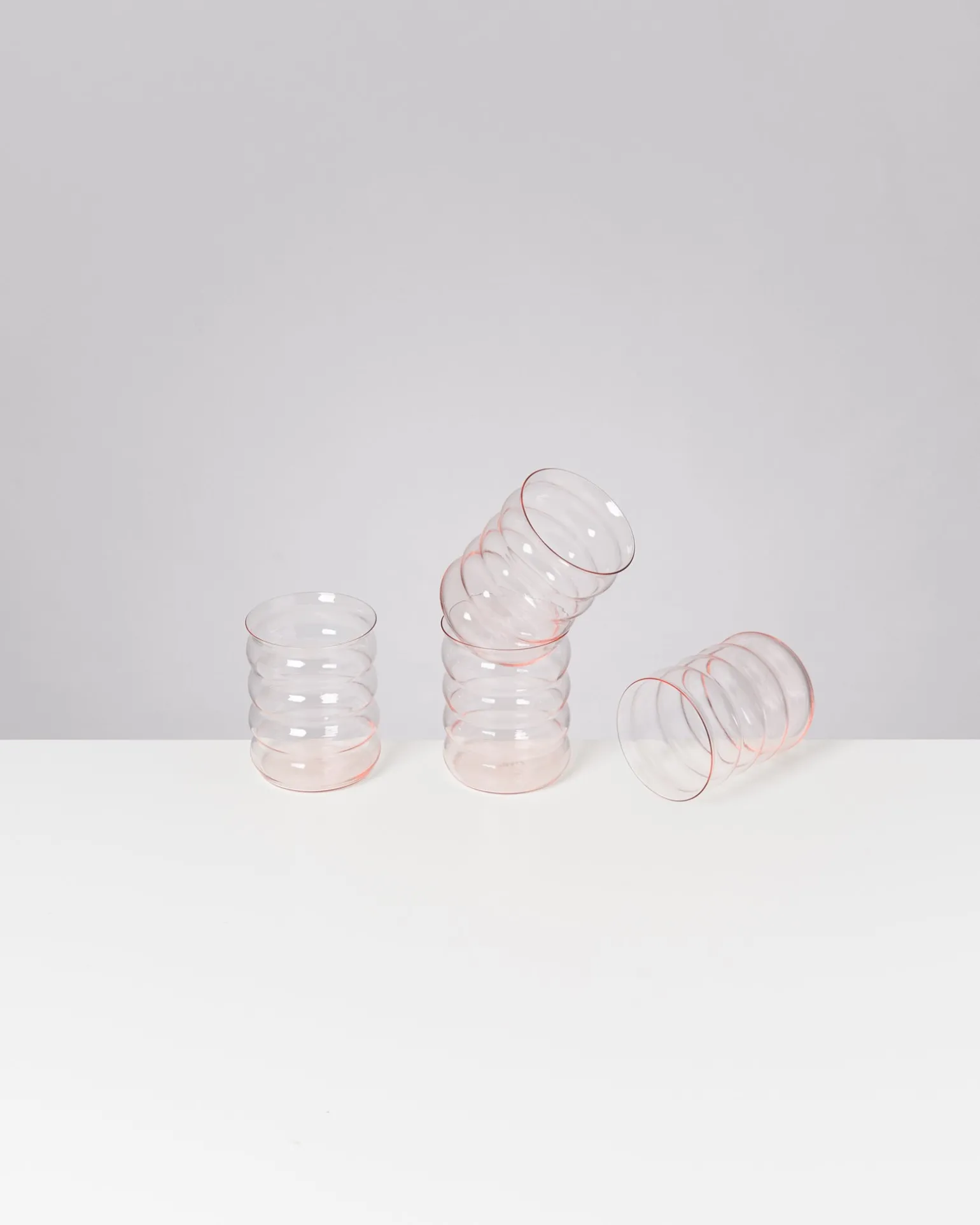 Hot Motel a Miio Joia - Set Of 4 Glasses Large Bubble pink opal