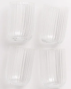 Cheap Motel a Miio Joia - Set Of 4 Glasses Riffled Classic transparent