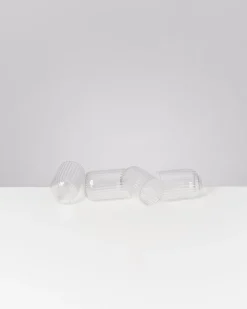 Cheap Motel a Miio Joia - Set Of 4 Glasses Riffled Classic transparent