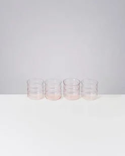 Online Motel a Miio Joia 4er Set Glas Bubble pink opal