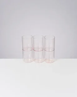 Sale Motel a Miio Joia 6er Set Glas Groß pink opal