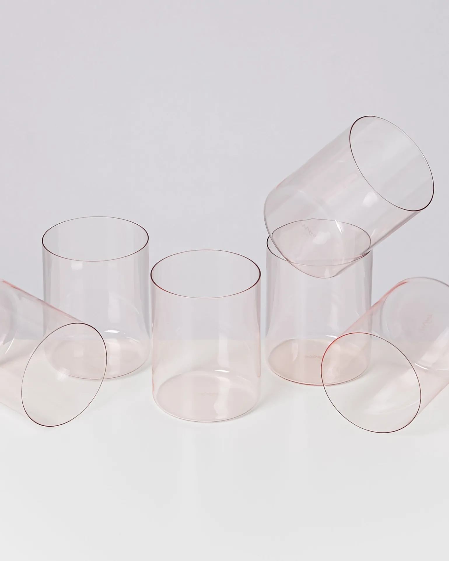 Sale Motel a Miio Joia 6er Set Glas Groß pink opal