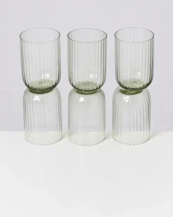 Cheap Motel a Miio Joia 6er Set Glas Riffled smaragd