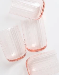 Fashion Motel a Miio Joia 4er Set Glas Riffled pink opal