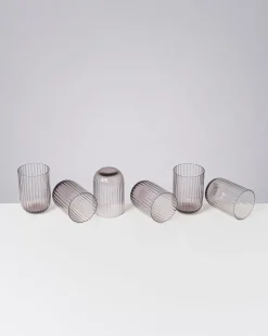 Sale Motel a Miio Joia 6er Set Glas Riffled amethist