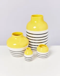 Best Sale Motel a Miio Nuno Vase L - Yellow yellow black striped
