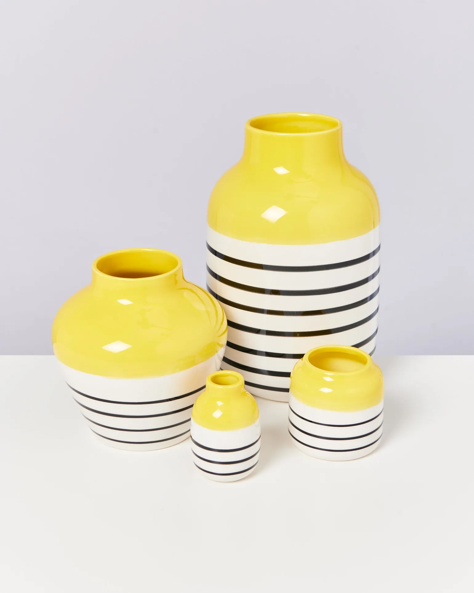 Best Sale Motel a Miio Nuno Vase L - Yellow yellow black striped