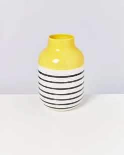 Best Sale Motel a Miio Nuno Vase L - Yellow yellow black striped