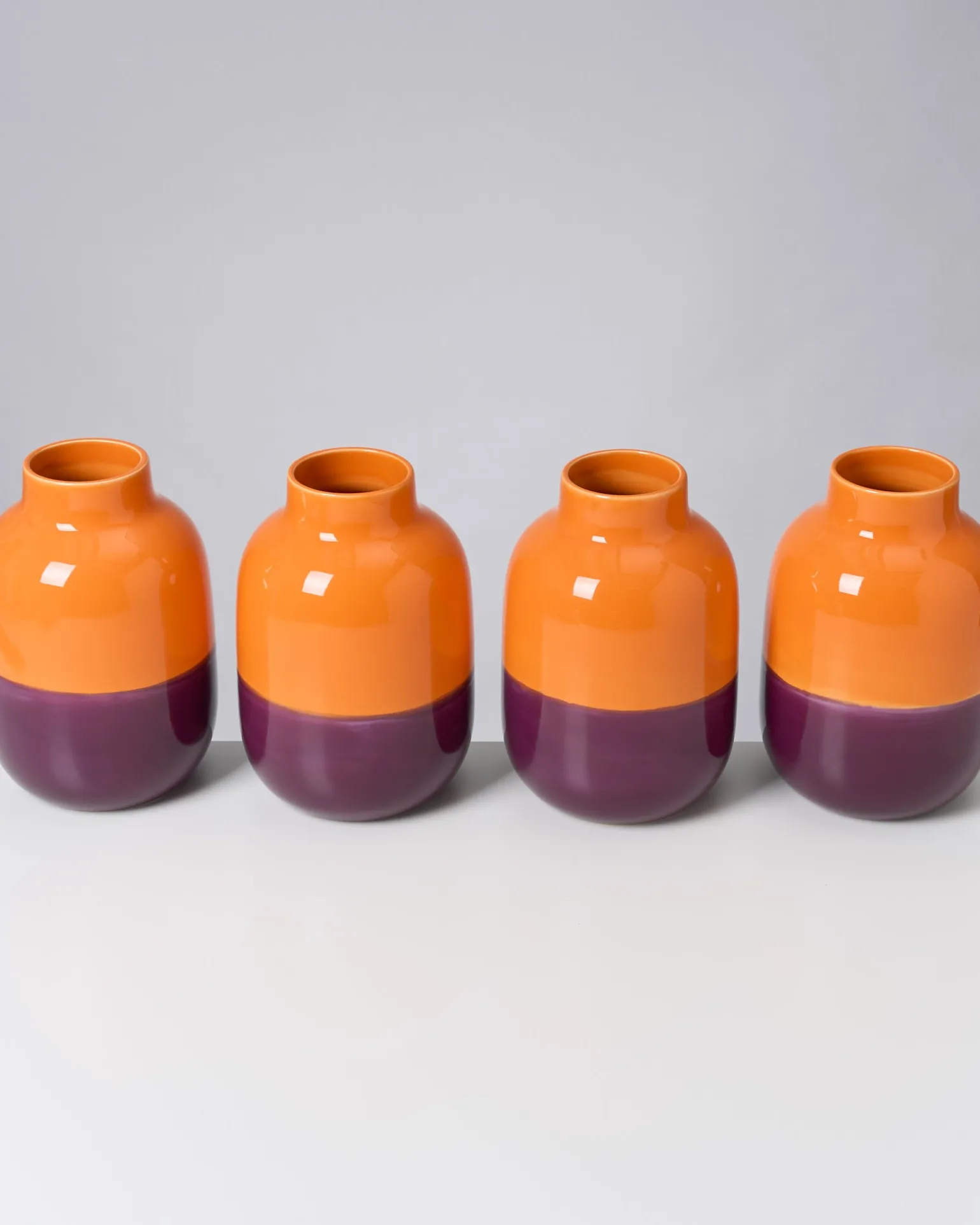 New Motel a Miio Nuno Vase M Orange Darklilac orange dunkellila