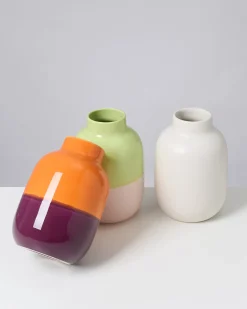 New Motel a Miio Nuno Vase M Orange Darklilac orange dunkellila