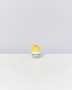Cheap Motel a Miio Nuno Vase S - Yellow Black Striped gelb schwarz gestreift