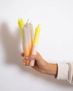 Flash Sale Motel a Miio Seia - Set Of 2 Stick Candles Dip Dye peach sand