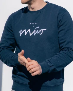 Cheap Motel a Miio Sweatshirt Men Navy White navy weiß