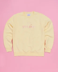 Fashion Motel a Miio Sweatshirt Men Rose Yellow gelb rosé