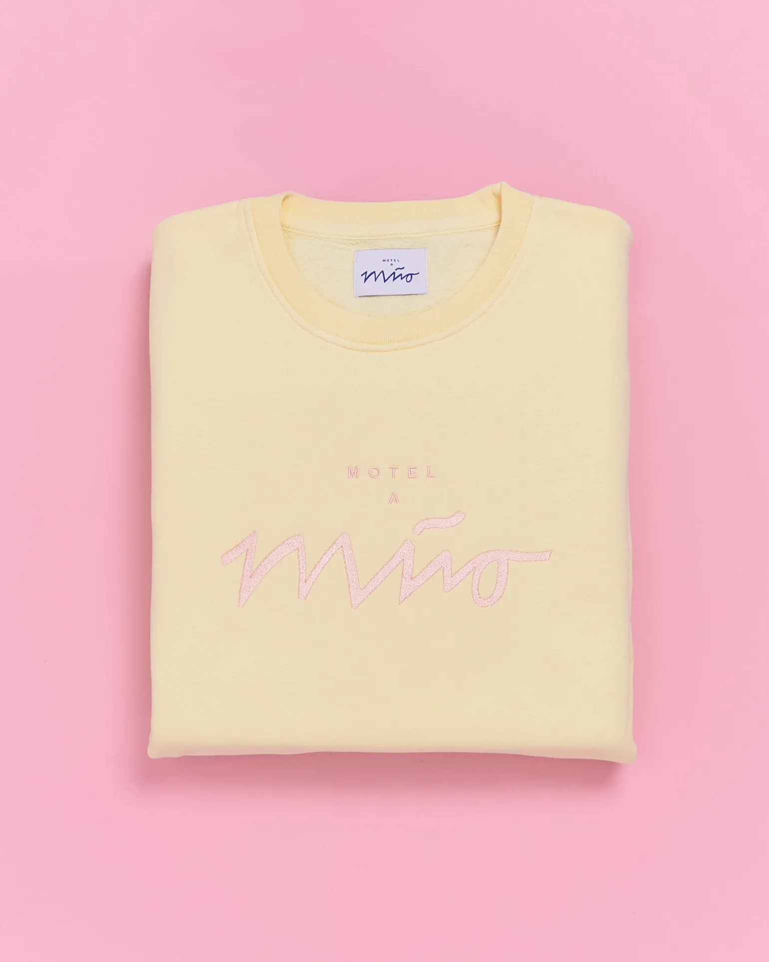 Fashion Motel a Miio Sweatshirt Men Rose Yellow gelb rosé